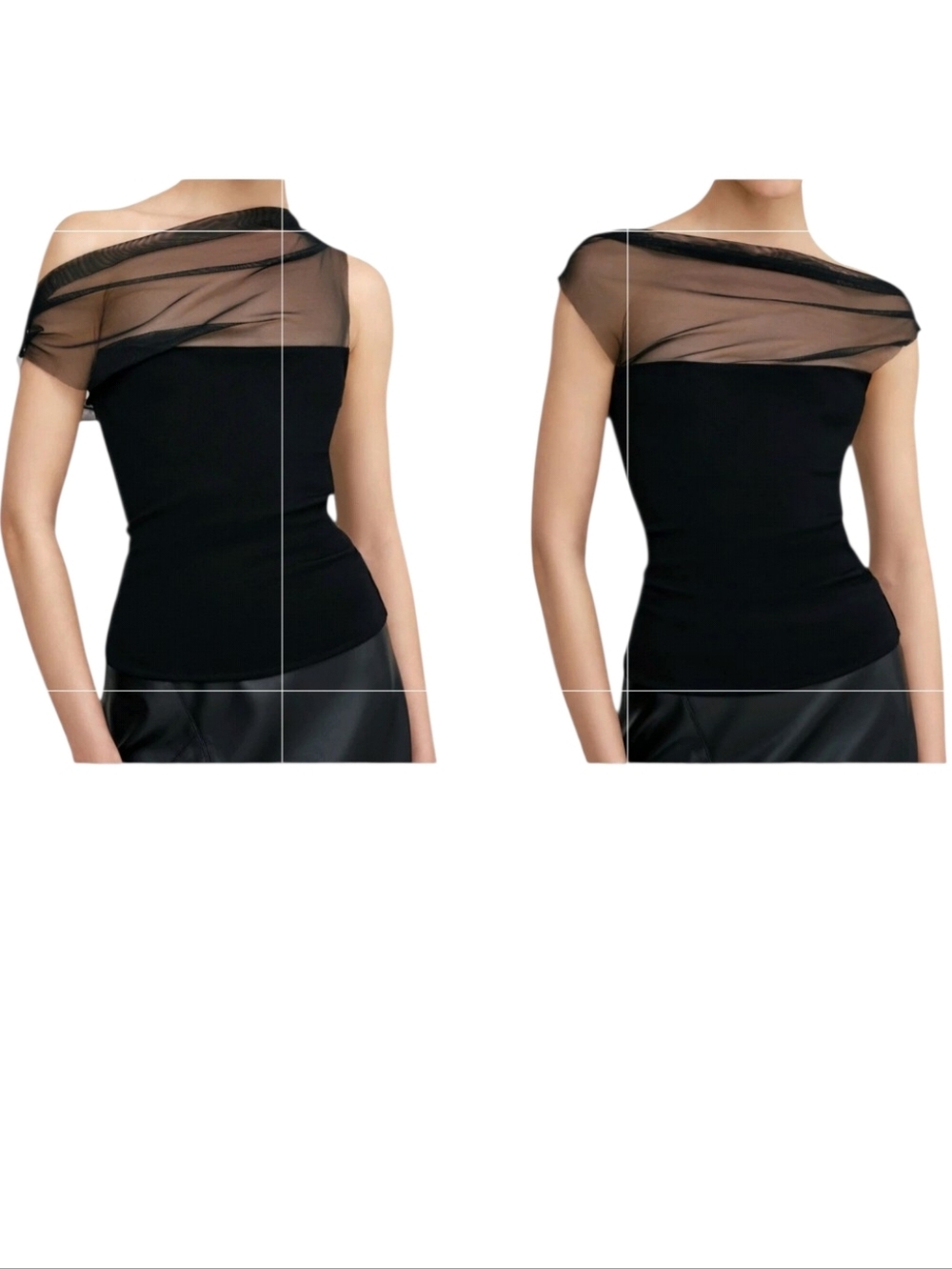 Mynta Draped Tulle Top